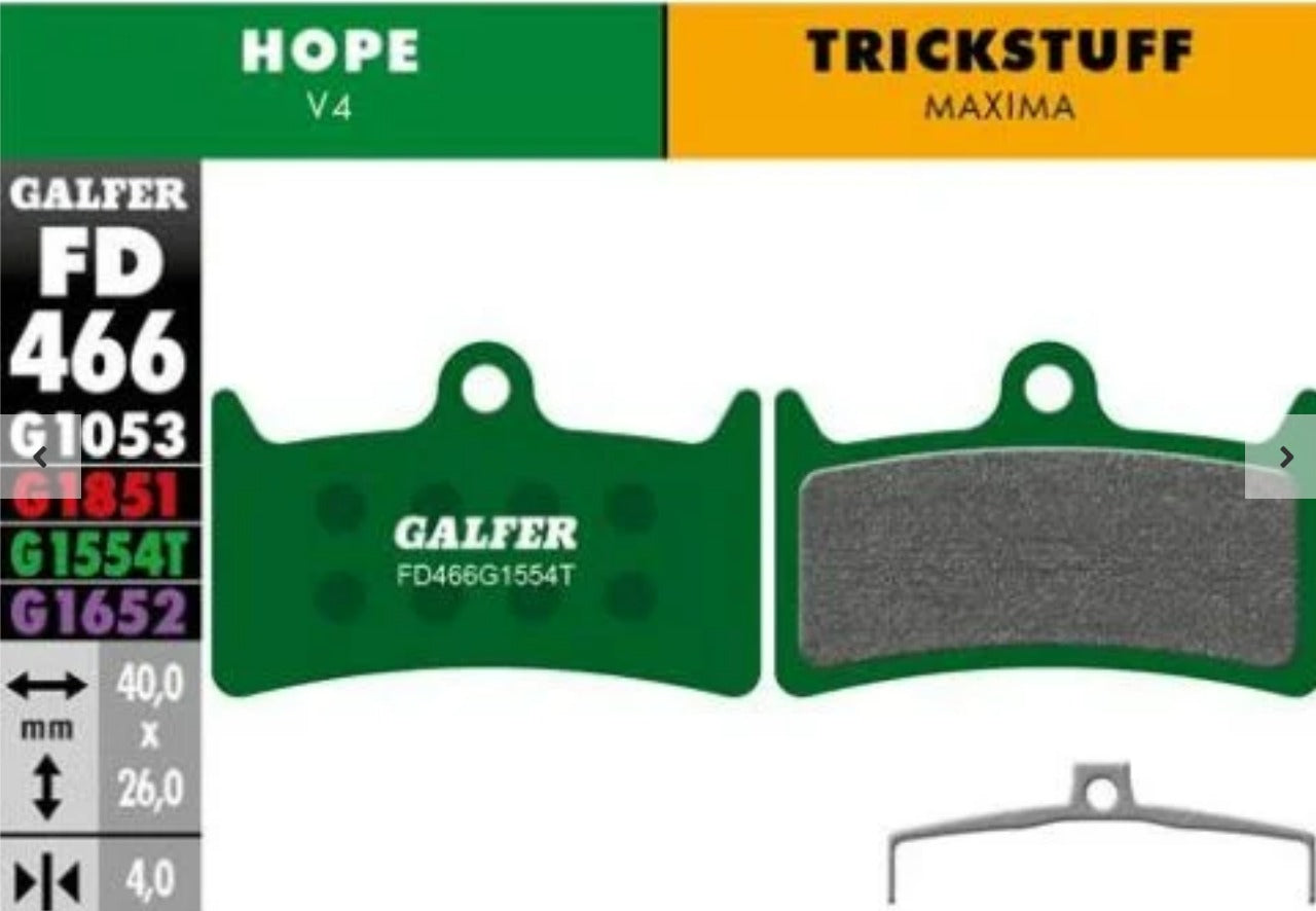 Pastillas para frenos    Hope V4 Pro